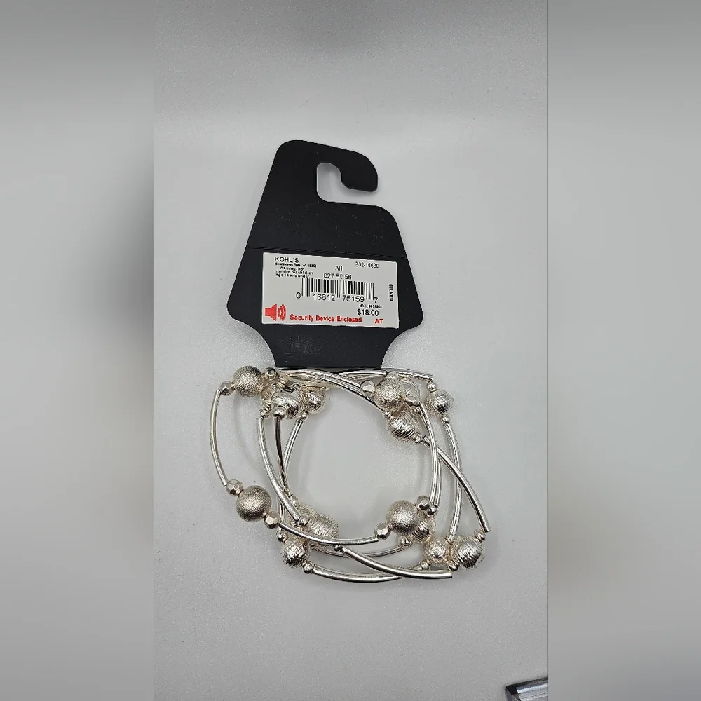 Silver Dainty Layered Bracelets - Picture 3 of 3